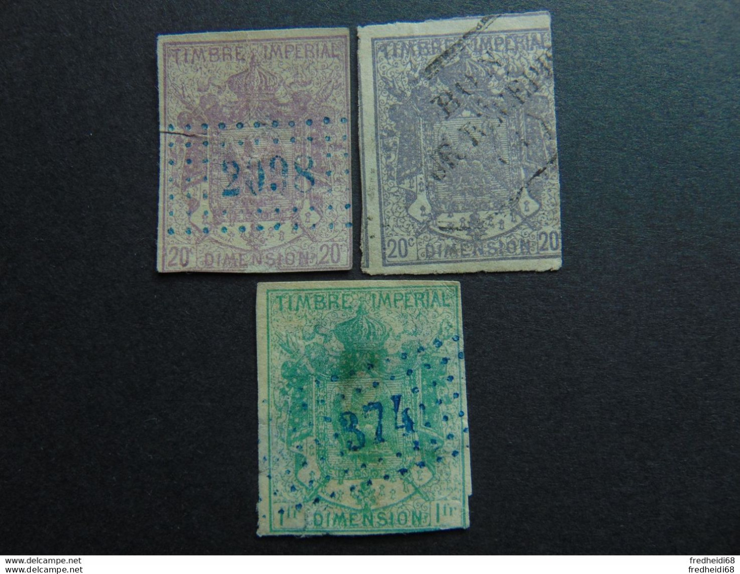 Petit Lot Des N°. 6A, 6B Et 8 Des Timbres De Dimension - Marche Da Bollo