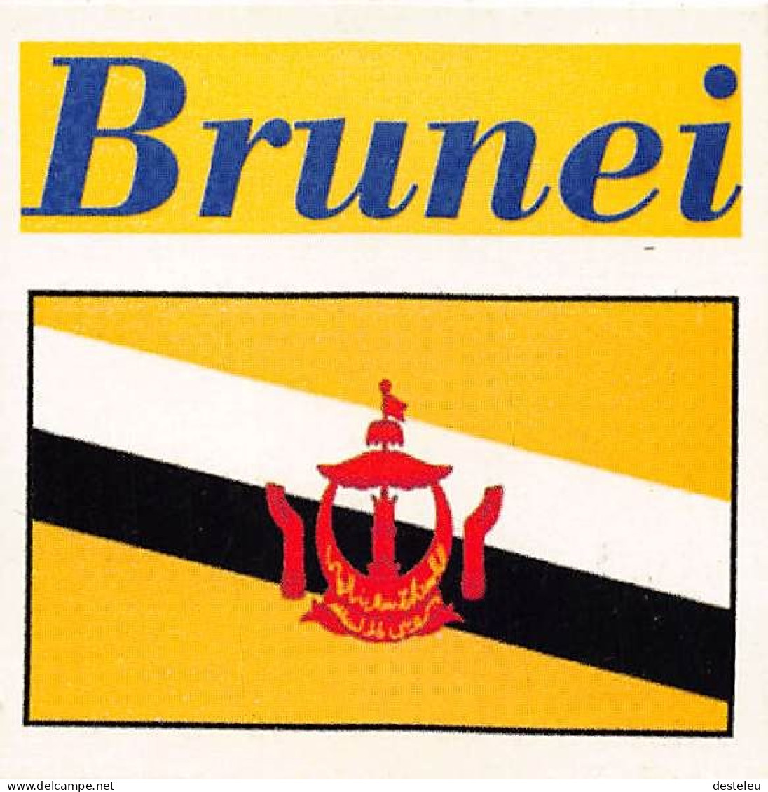 Flag Chromo -  Brunei - 5 X 5 Cm - Sonstige & Ohne Zuordnung