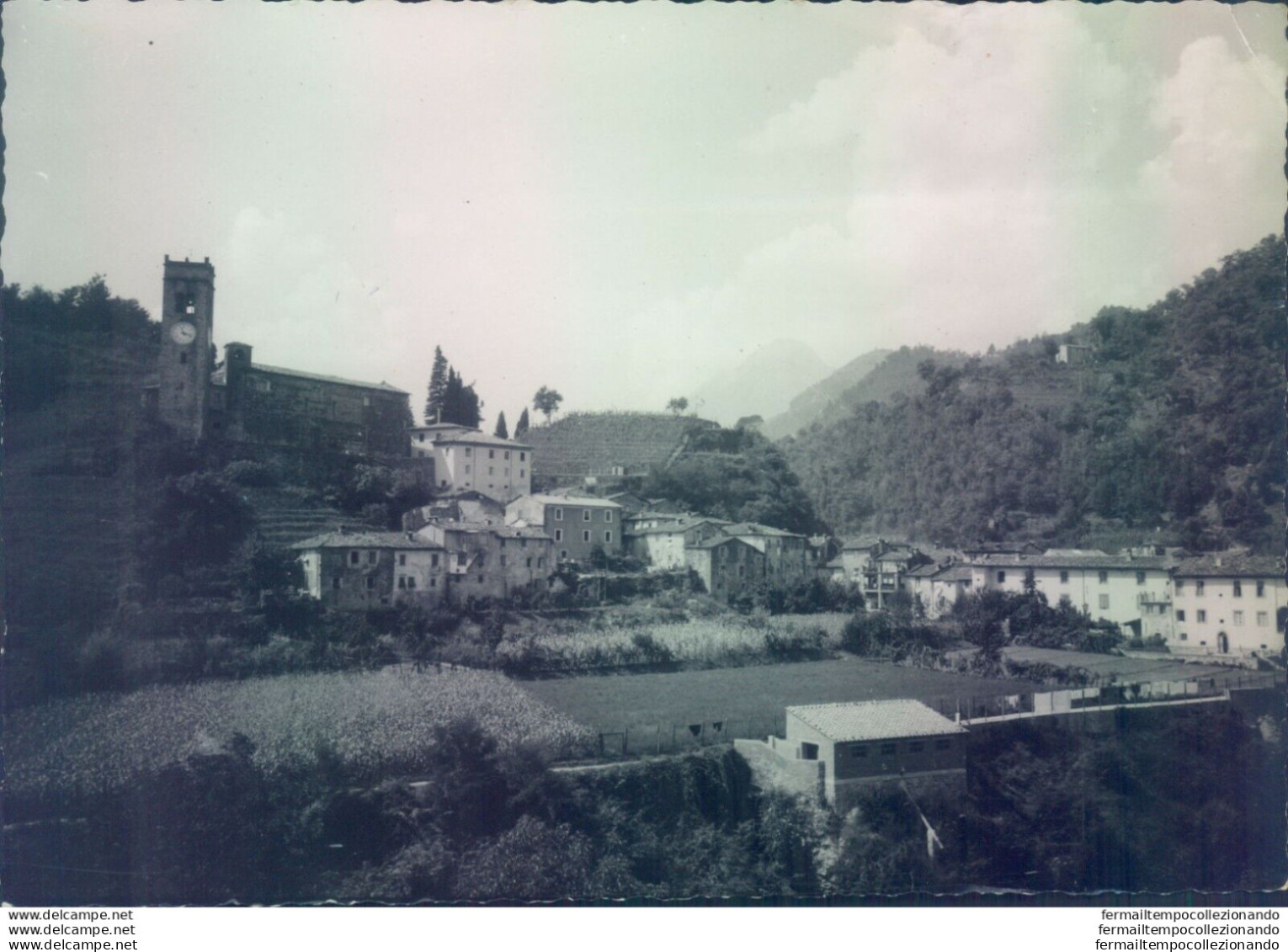 A289 - Gallicano - Lucca-scorcio Panoramico Con Veduta-duomo  Bozza Fotografica - Lucca