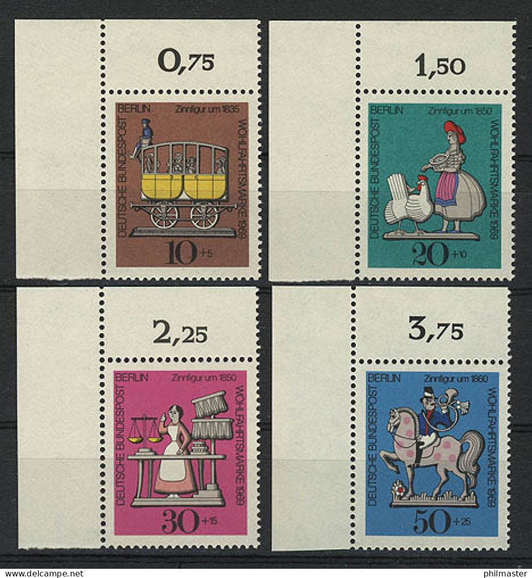 348-351 Wofa Zinnfiguren 1969, Ecke O.l. Satz ** - Nuovi