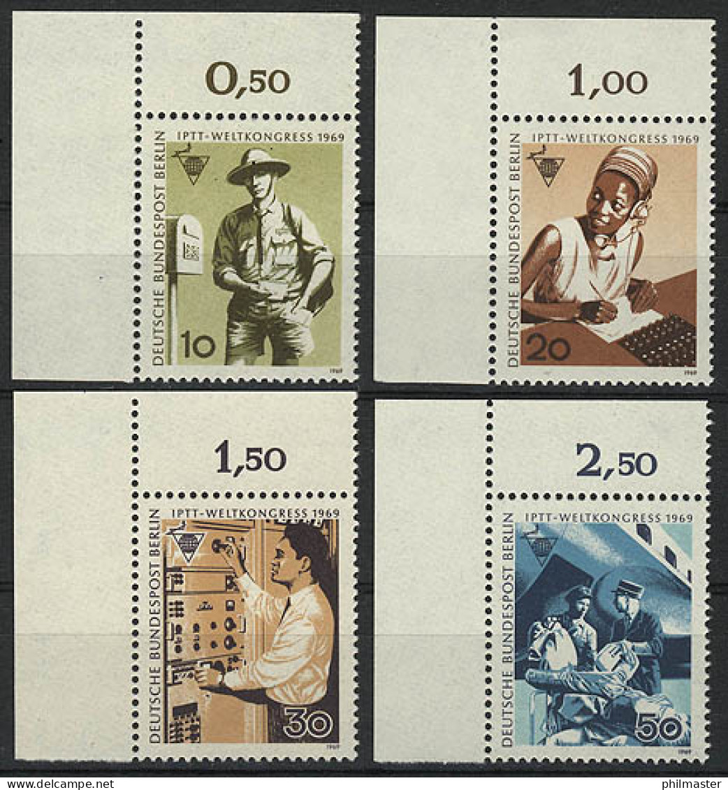 342-345 IPTT-Kongreß 1969, Ecke O.l. Satz ** - Unused Stamps