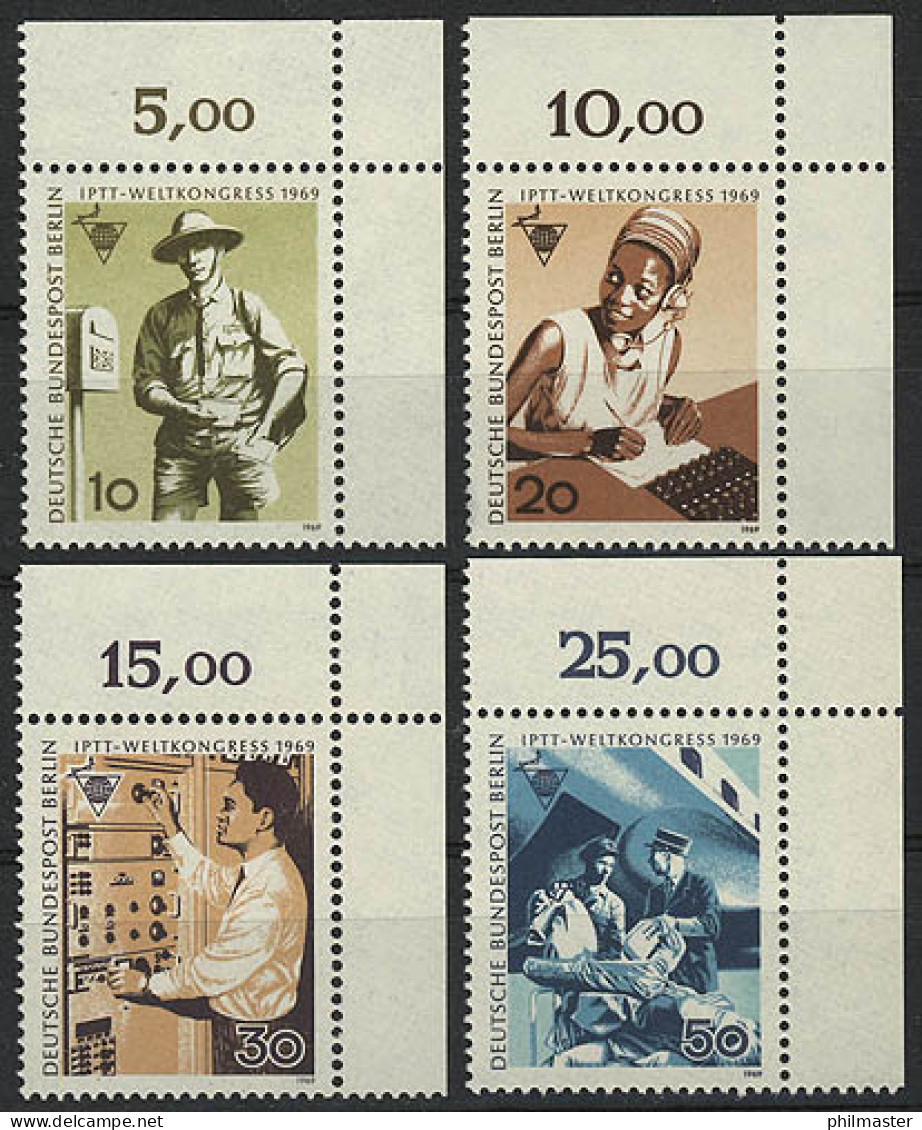 342-345 IPTT-Kongreß 1969, Ecke O.r. Satz ** - Unused Stamps
