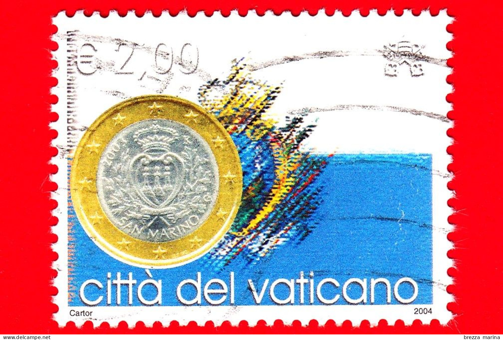 VATICANO - Usato - 2004 - Moneta Europea - San Marino - 2.00 - Usados