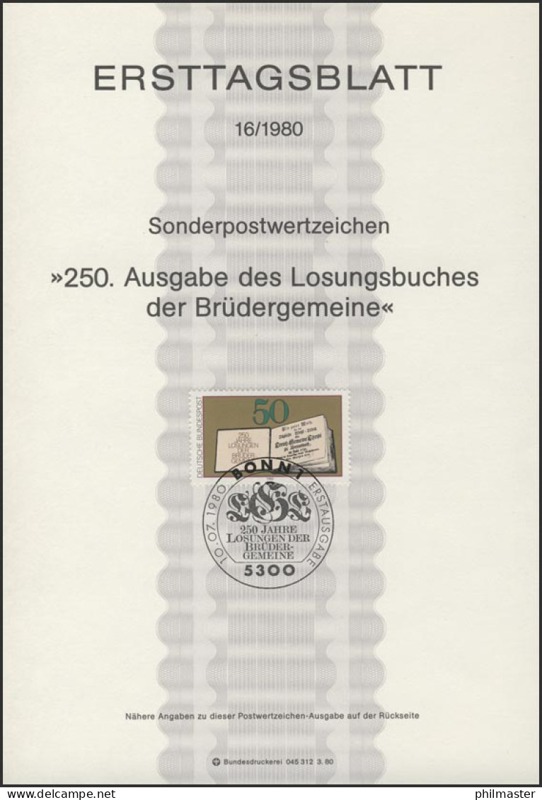 ETB 16/1980 Losungsbuch - 1974-1980