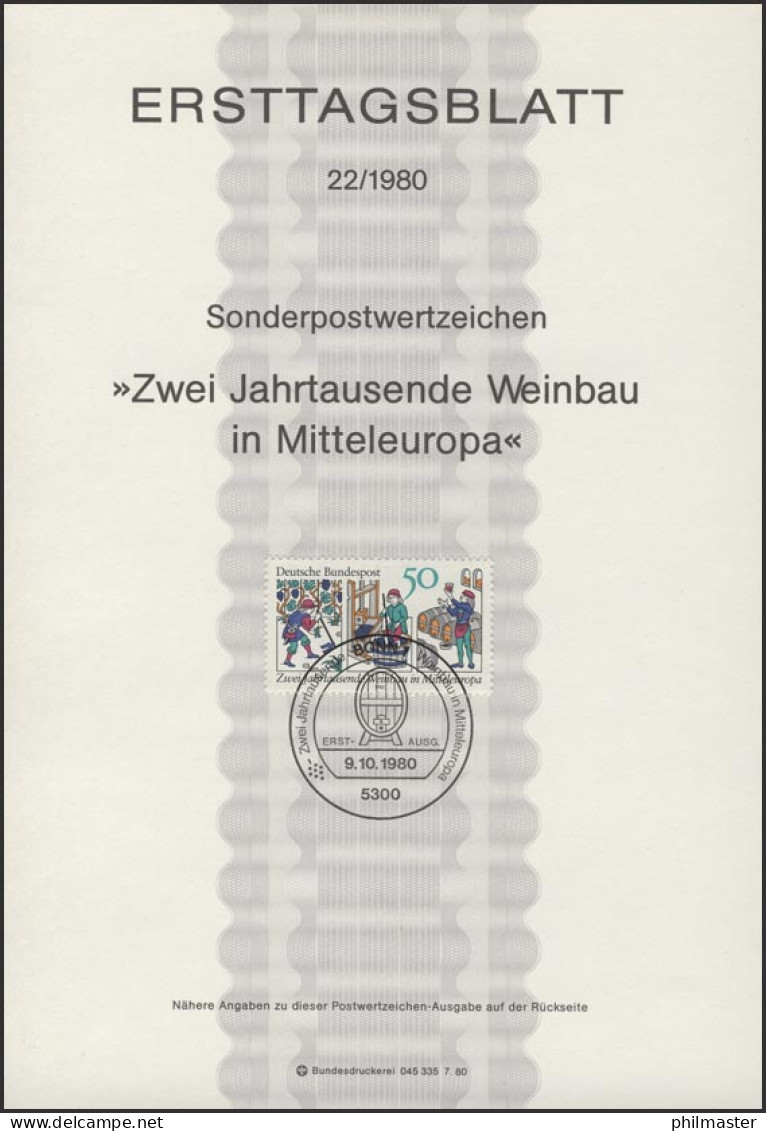 ETB 22/1980 Weinbau - 1974-1980
