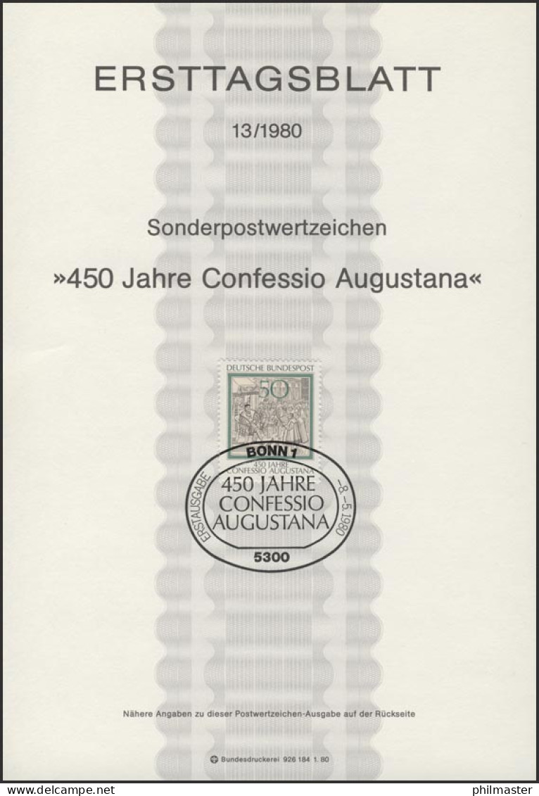 ETB 13/1980 Augsburger Bekenntnis - 1974-1980