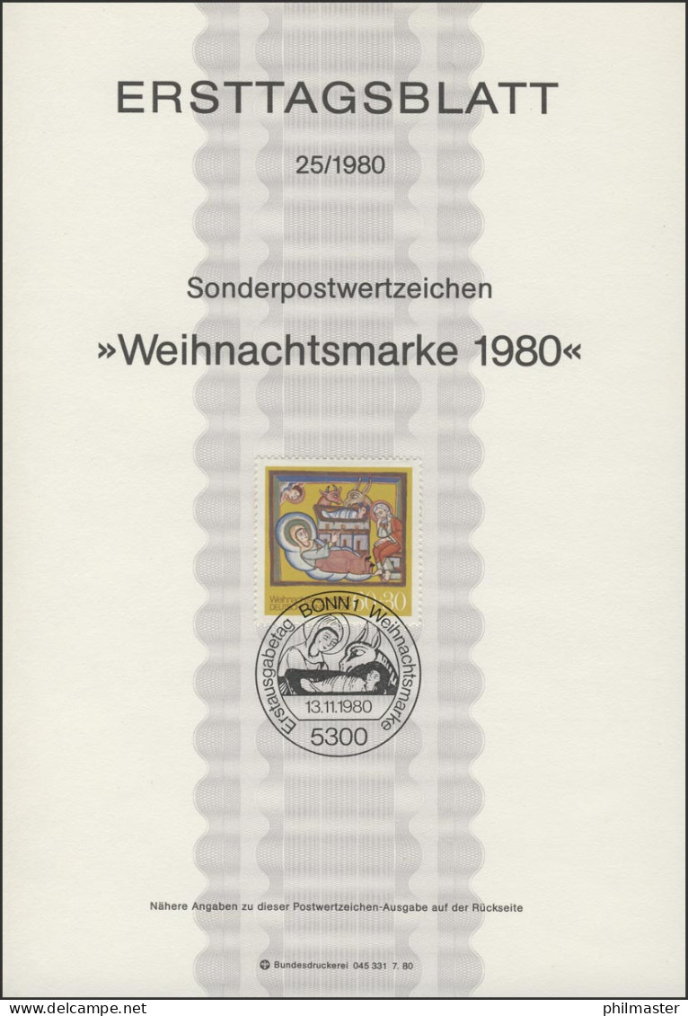 ETB 25/1980 Weihnachten - 1974-1980