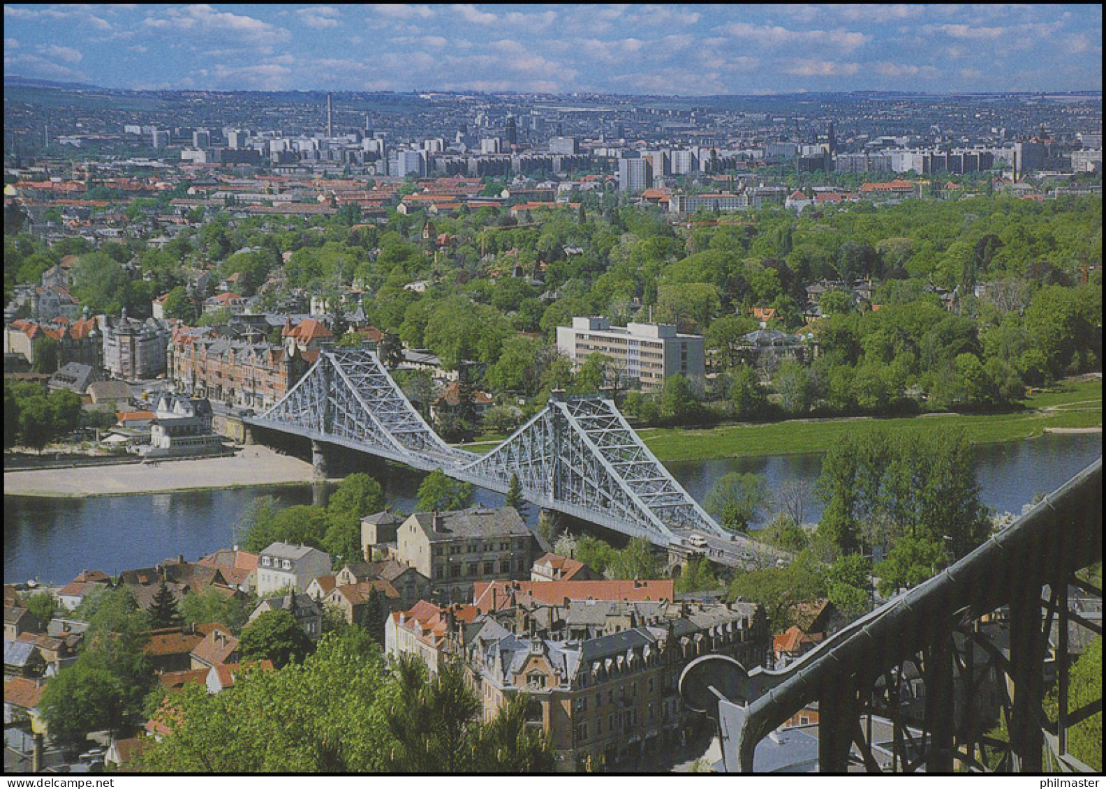 2109 Elbbrücke Blaues Wunder EF FDC-AK Blaues Wunder ESSt Bonn Brücke 13.4.00 - Other & Unclassified