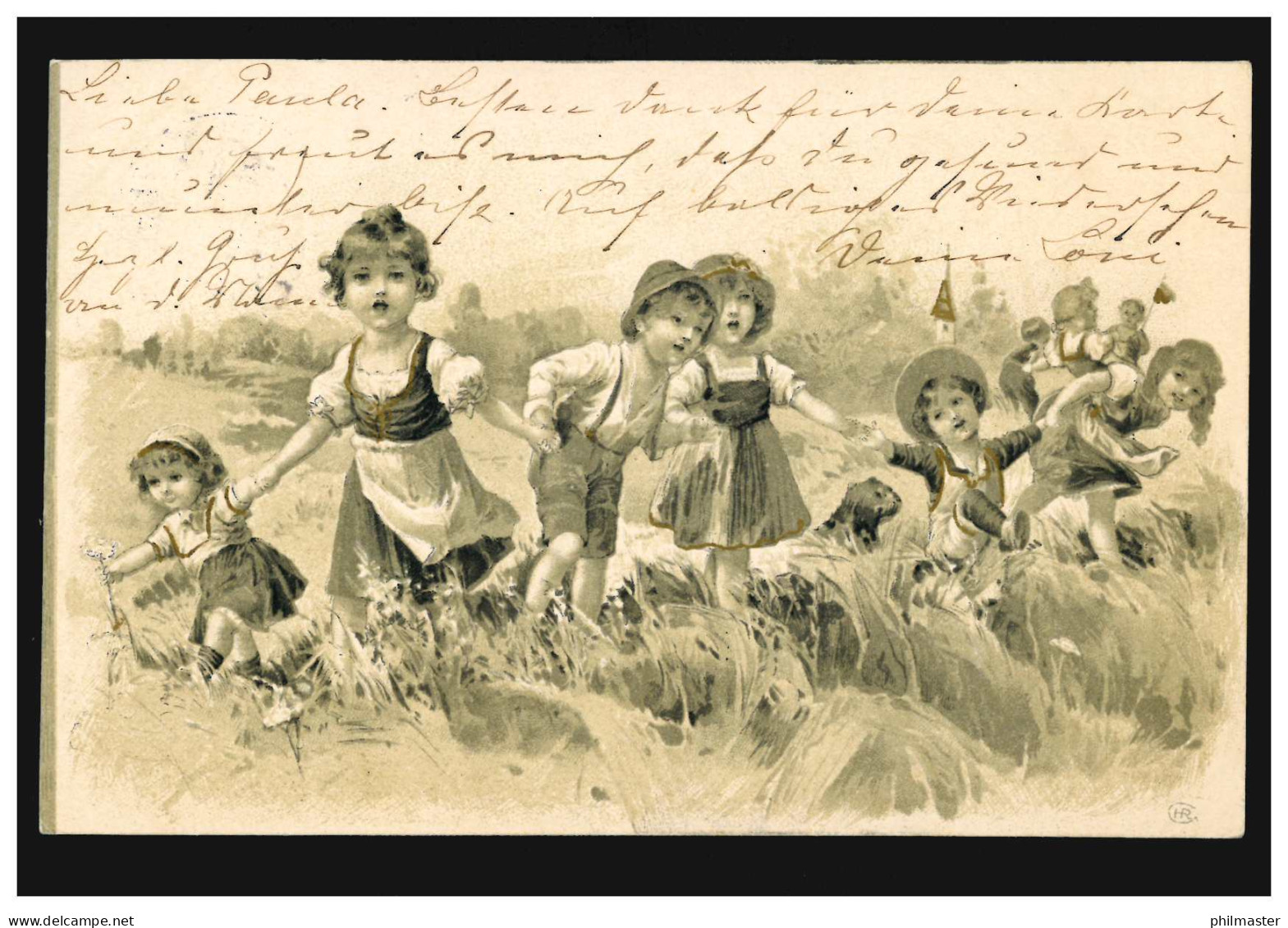 Künstler-Ansichtskarte Kinder Singen Auf Dem Feld, CÖLN 2.5.1903 - Non Classés