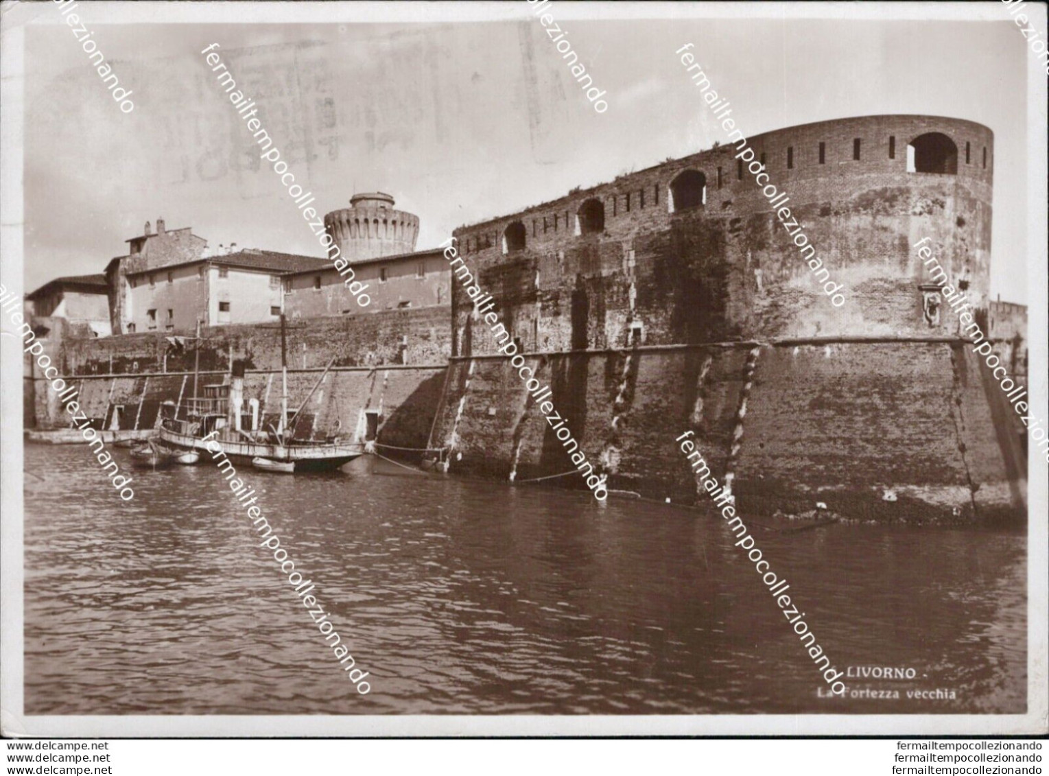 Ae617 Cartolina Livorno Citta' La Fortezza Vecchia 1940 - Livorno