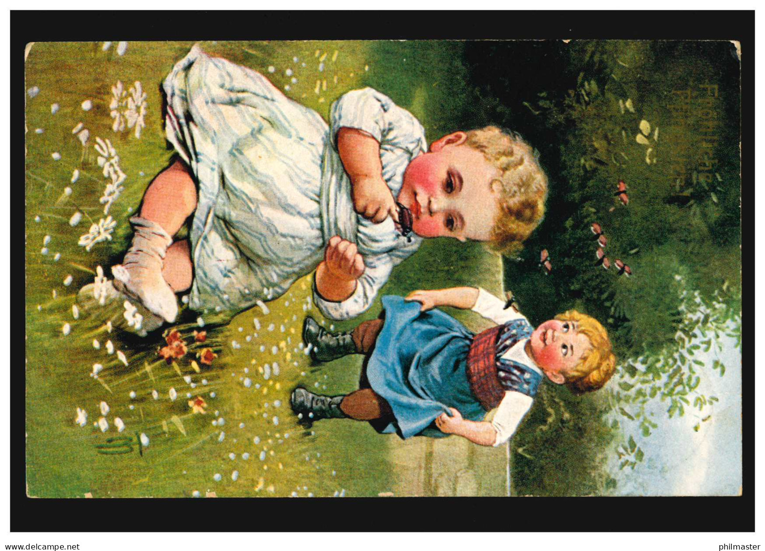 Künstler-AK Kinder: Mädchen Mit Maikäfer, Verlag T.S.N., BERLIN 18.5.1907 - Non Classés