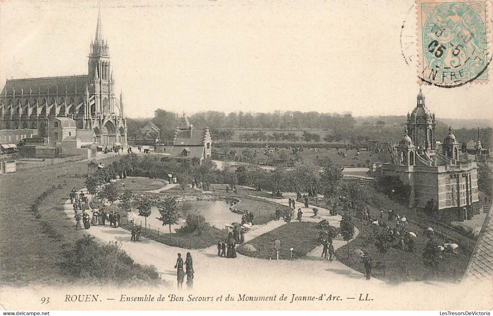 FRANCE - Rouen - Ensemble De Bon Secours Et Du Monument De Jeanne D'Arc - LL - Animé - Carte Postale Ancienne - Rouen