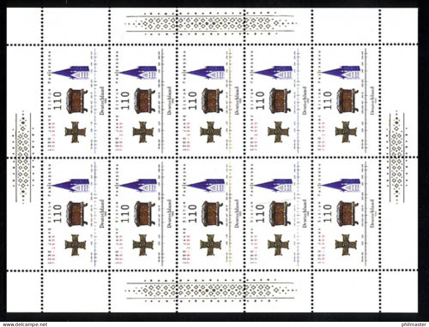 2060 Bistum Paderborn - 10er-Bogen ** - 1991-2000