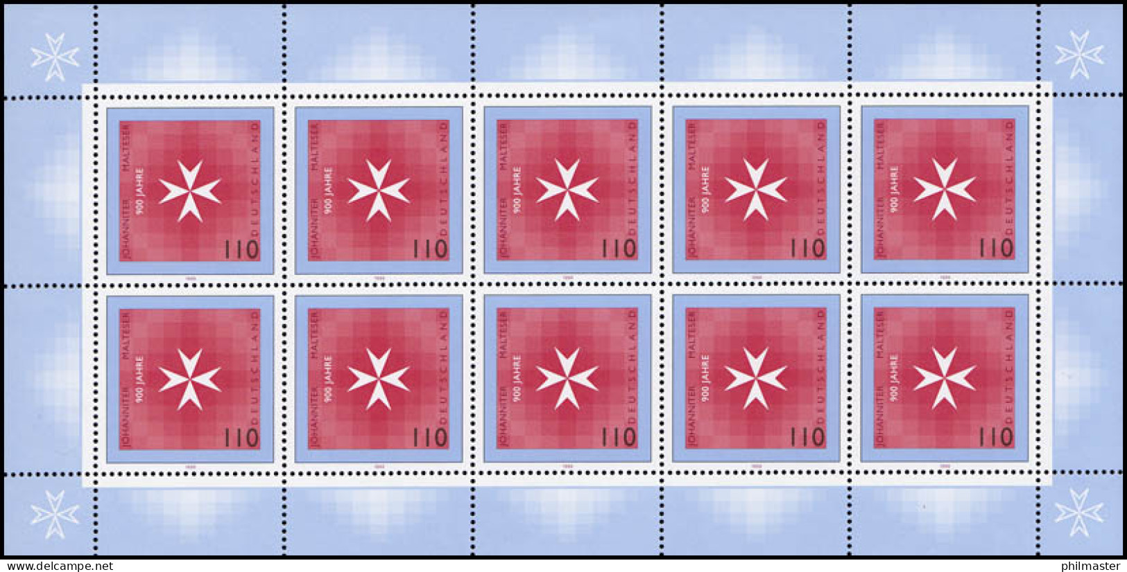 2047 Johanniterorden & Malteserorden - 10er-Bogen ** - 1991-2000