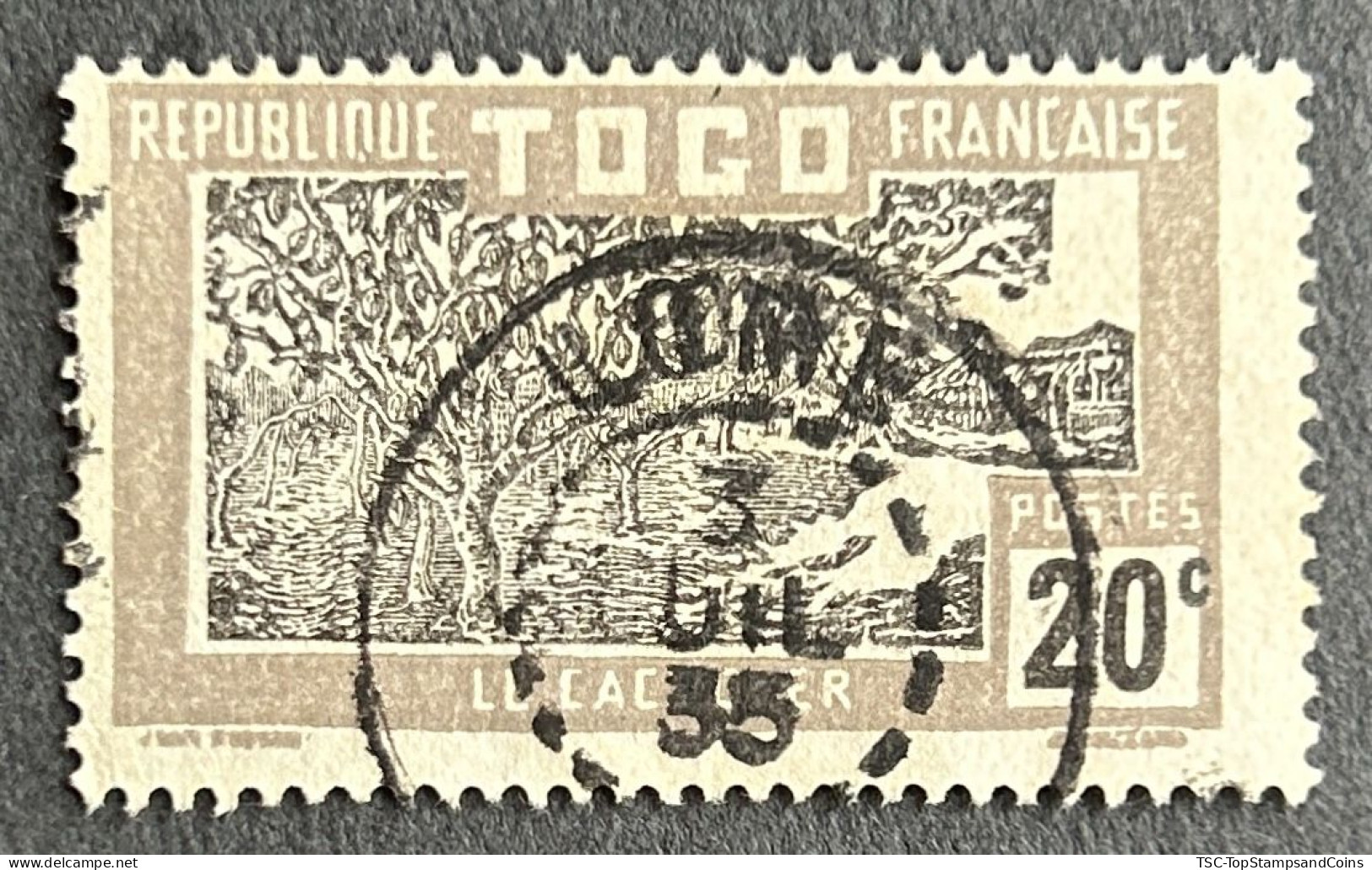 FRTG0130U - Agriculture - Cocoa Plantation - 20 C Used Stamp - French Togo - 1924 - Usados