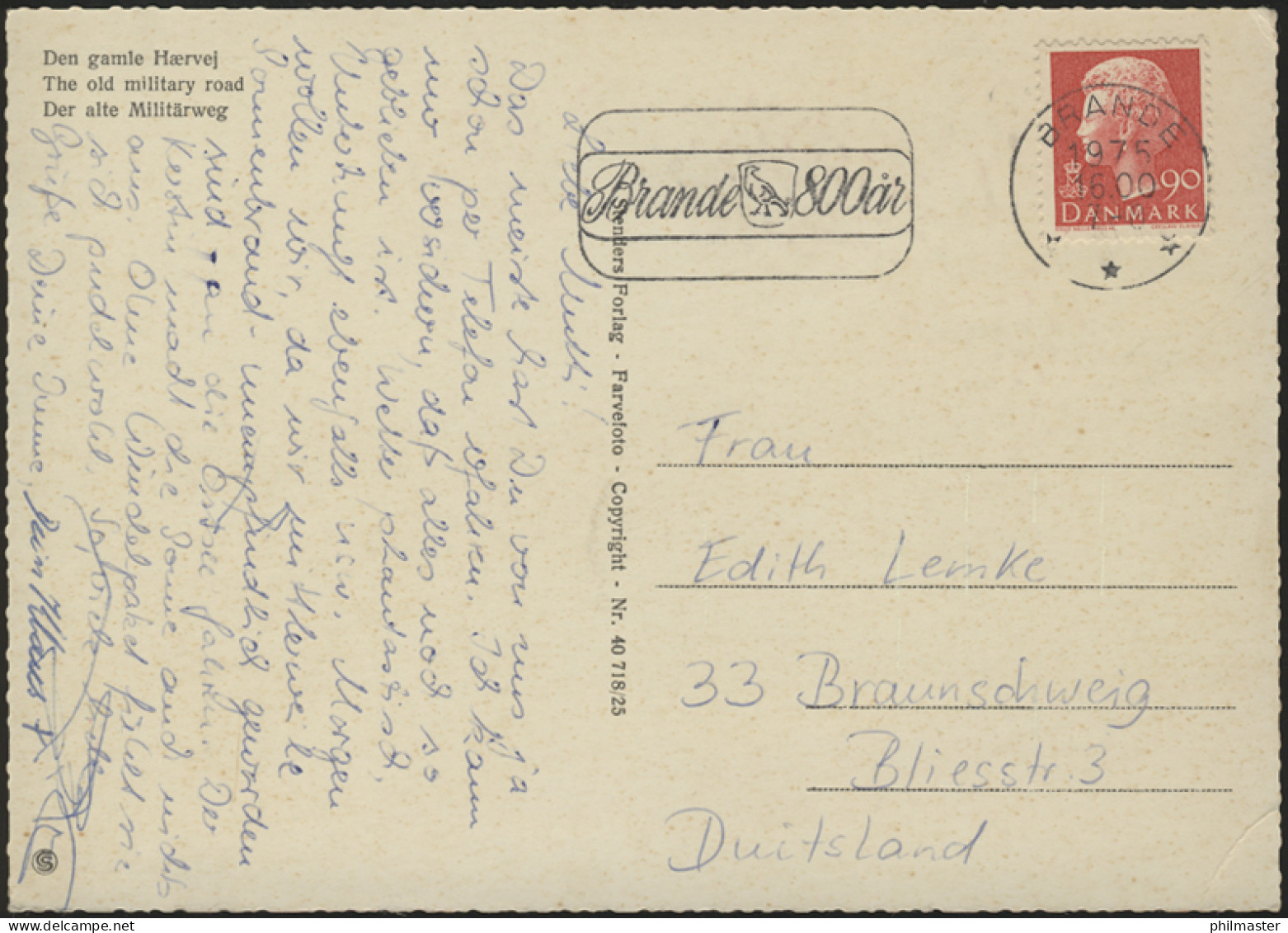 Postautomation Fluo-Versuchscodierung Mit Zweimal Nr. 1, Ansichtskarte, 7.8.75 - Correo Postal