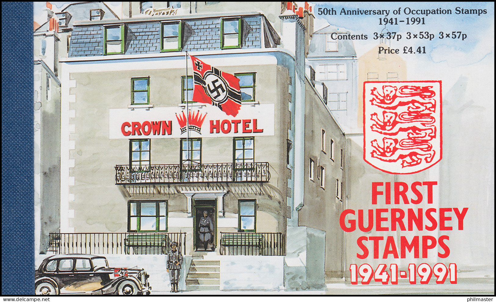 Guernsey Markenheftchen 34 Besatzungsmarken Crown Hotel 1991 ** Postfrisch / MNH - Guernsey