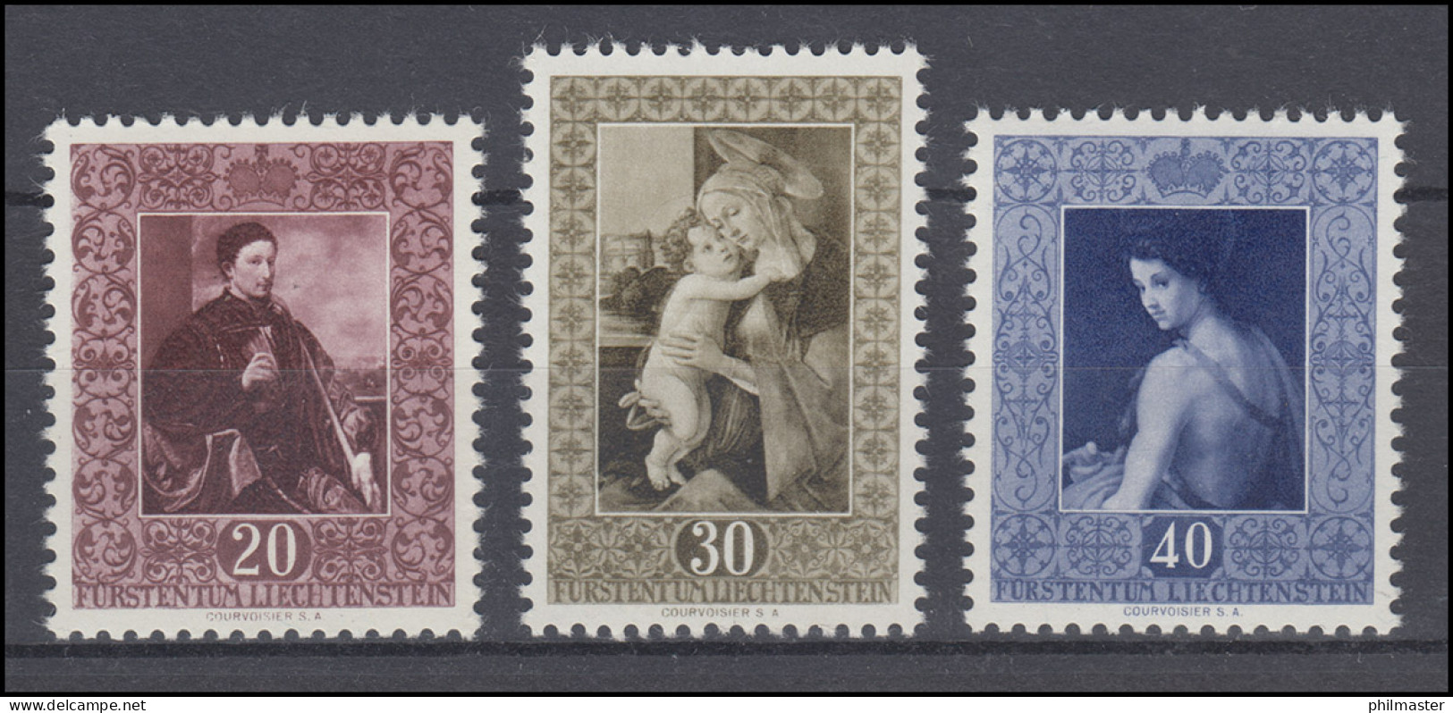 306-308 Gemäldegalerie Vaduz, Drei Werte Komplett, Sauber Postfrisch ** - Unused Stamps