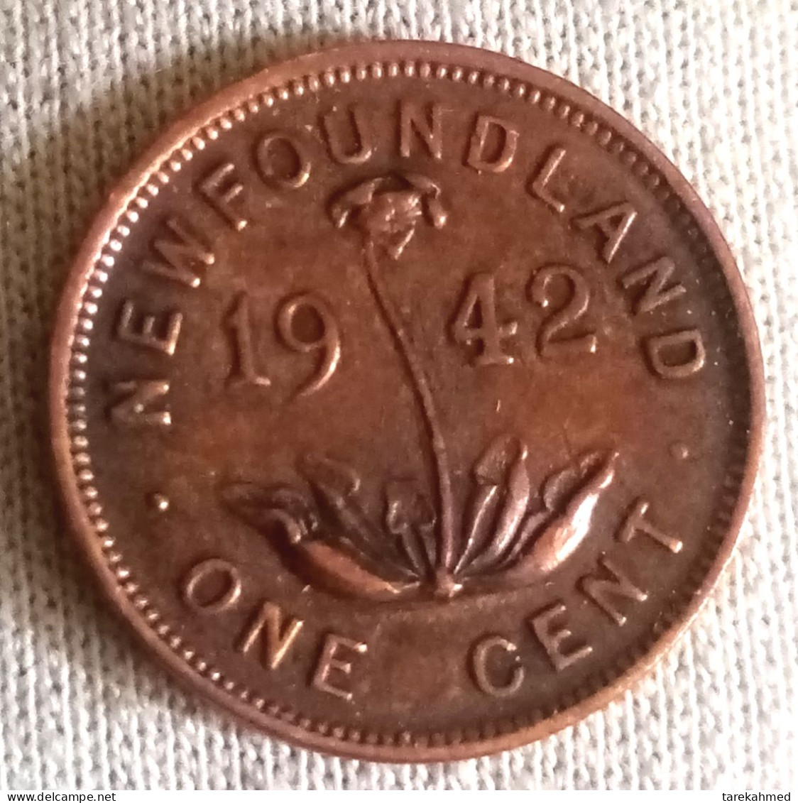 New Foundland 1942, 1 Cent, Km 18, Perfect, Agouz - Canada