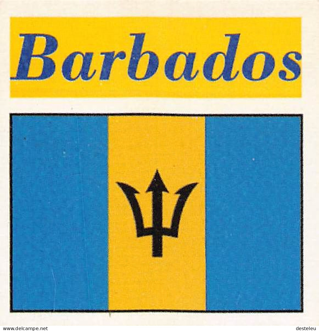 Flag Chromo -  Barbados - 5 X 5 Cm - Andere & Zonder Classificatie