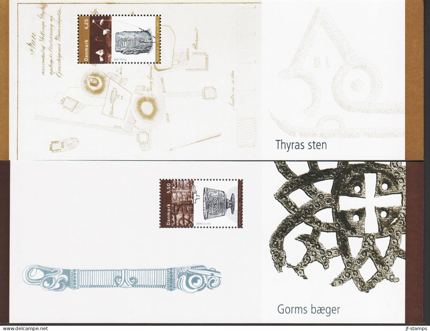 2003. DANMARK. Kongernes Jelling Complete Set In 4 Small Sheets Never Hinged.  (Michel 1238-1239) - JF544428 - Nuevos