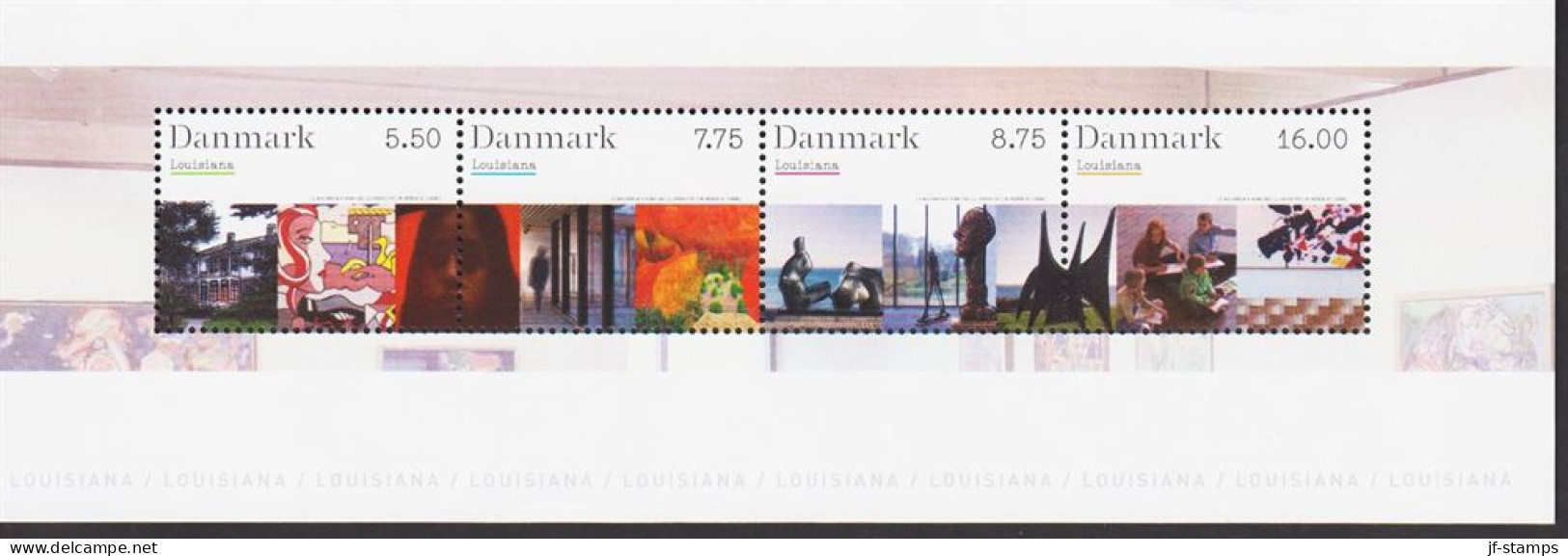 2008. DANMARK. Louisiana Complete Set In One Small Sheet Never Hinged.  (Michel 1497-1500) - JF544430 - Unused Stamps