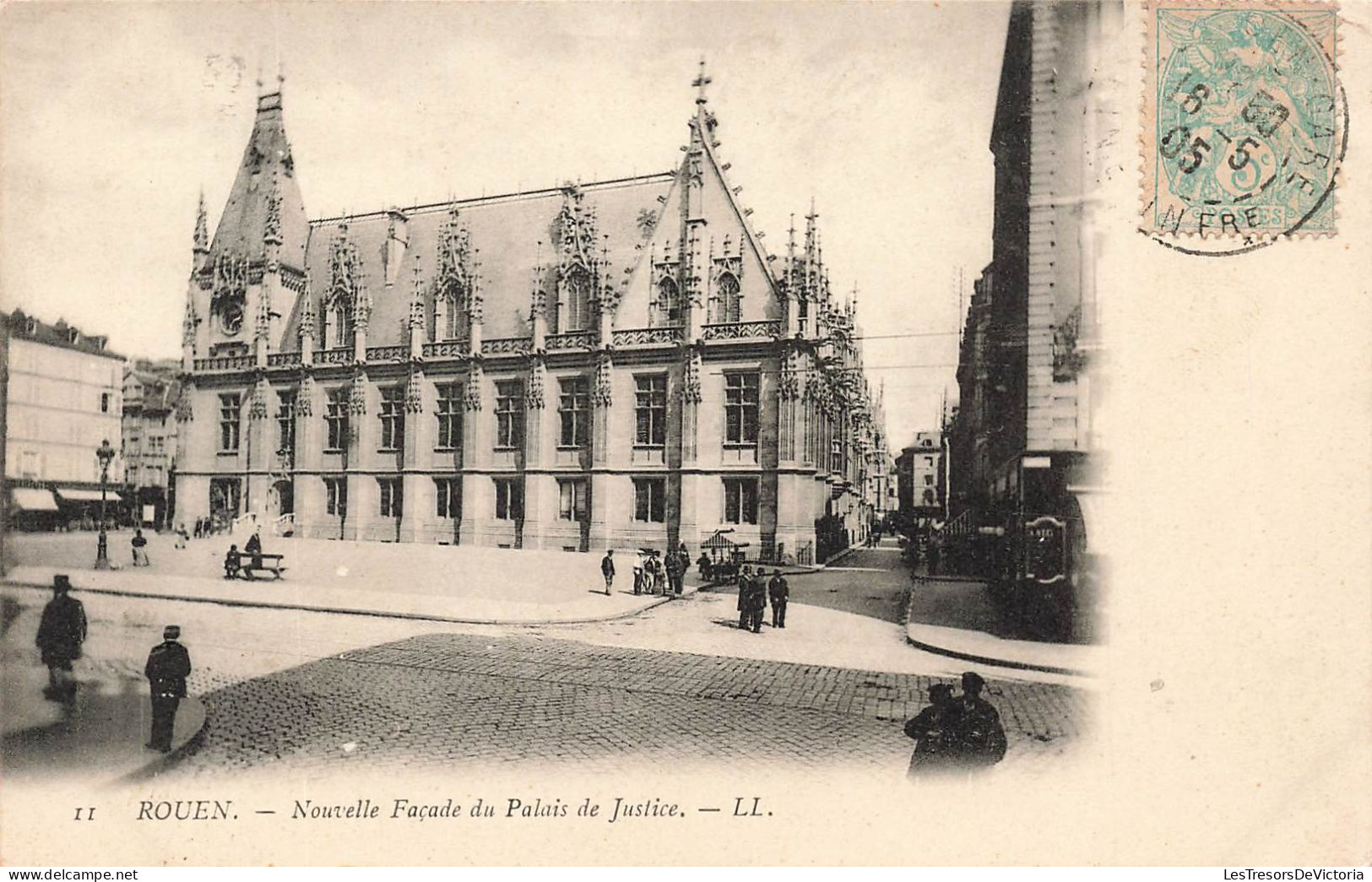 FRANCE - Rouen - Nouvelle Façade Du Palais De Justice - LL - Animé - Carte Postale Ancienne - Rouen