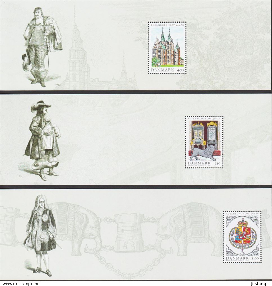 2006. DANMARK. Rosenborg Slot Complete Set In THREE Small Sheets Never Hinged.  (Michel 1428-1430) - JF544437 - Nuevos