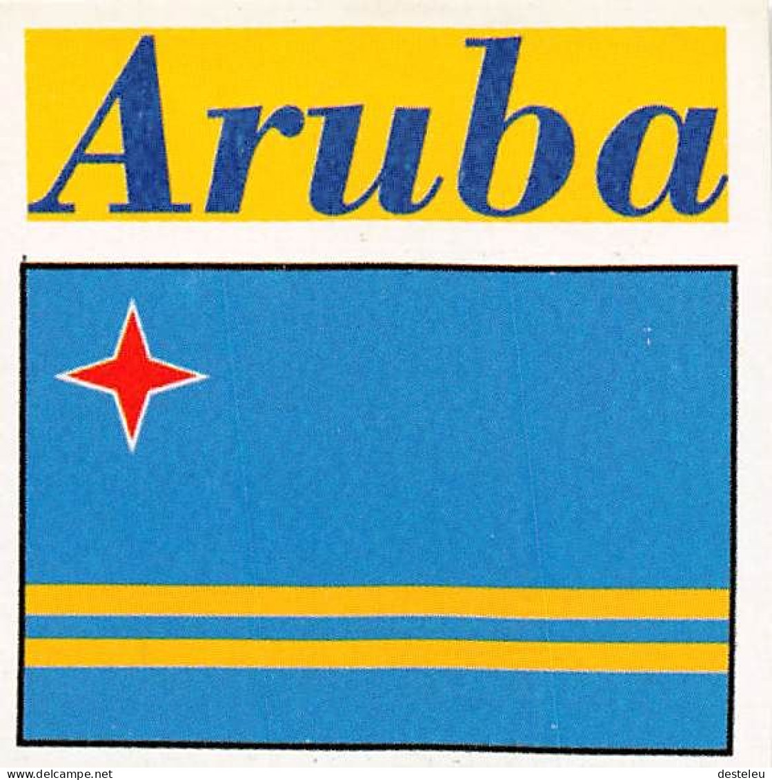 Flag Chromo -  Aruba - 5 X 5 Cm - Sonstige & Ohne Zuordnung