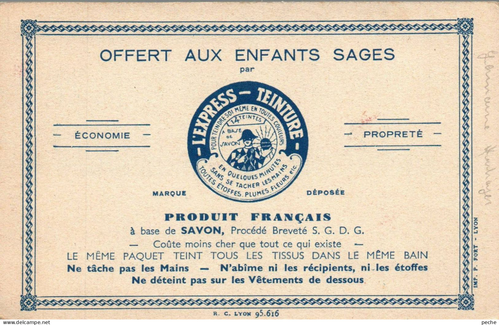 N°1031 W -cpa Offert Aux Enfants Sages -l'express Teinture- - Publicidad