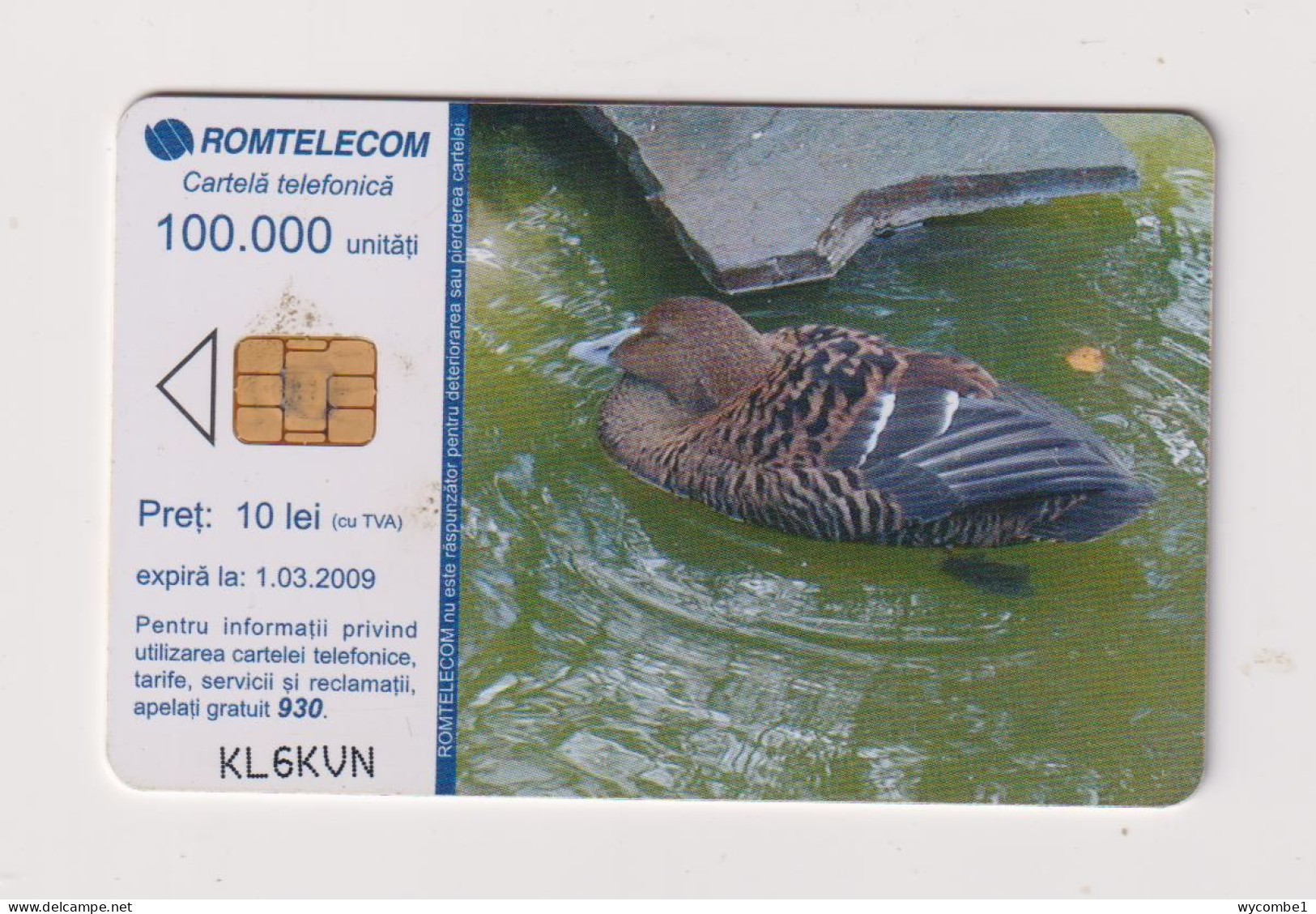 ROMANIA -  Water Birds Chip  Phonecard - Rumania