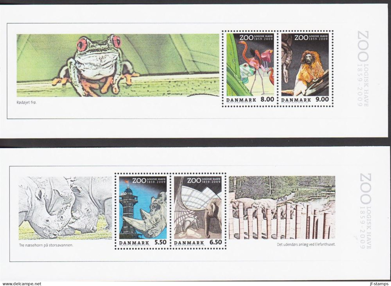 2009. DANMARK. ZOOLOGISK HAVE Complete Set In TWO Small Sheet Never Hinged.  (Michel 1530-1533) - JF544441 - Unused Stamps