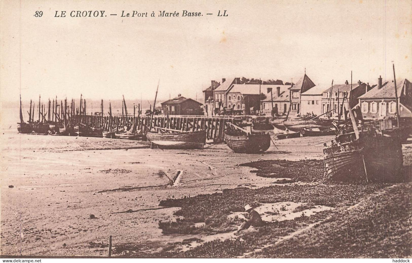 LE CROTOY : LE PORT A MAREE BASSE - Le Crotoy