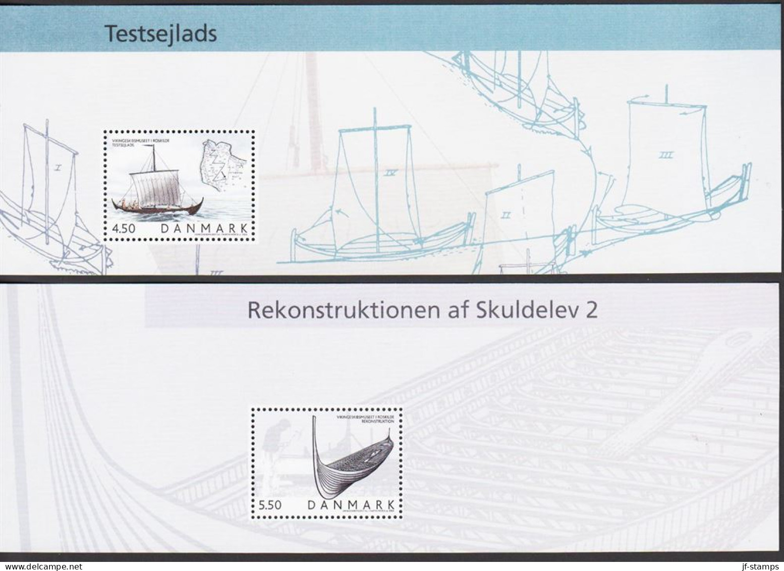 2004. DANMARK. VIKINGESKIBSMUSEET I ROSKILDE Complete Set In FOUR Small Sheets Never Hi... (Michel 1377-1380) - JF544444 - Unused Stamps