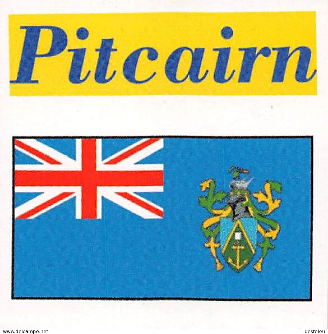 Flag Chromo -  Pitcairn - 5 X 5 Cm - Other & Unclassified