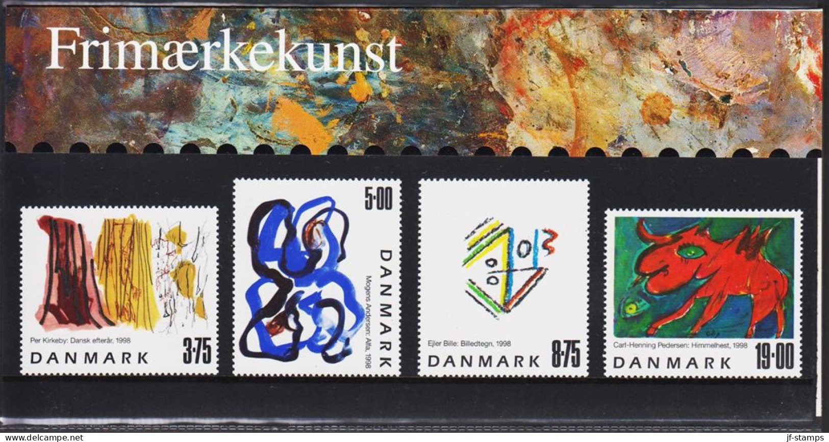 1998. DANMARK. Frimærkekunst (art) Complete Set In Official Folder (SM 31/1998) Never H... (Michel 1191-1194) - JF544451 - Unused Stamps