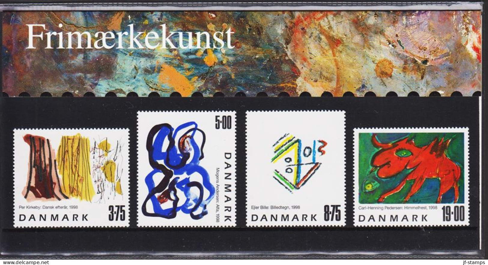 1998. DANMARK. Frimærkekunst (art) Complete Set In Official Folder (SM 31/1998) Never H... (Michel 1191-1194) - JF544452 - Unused Stamps