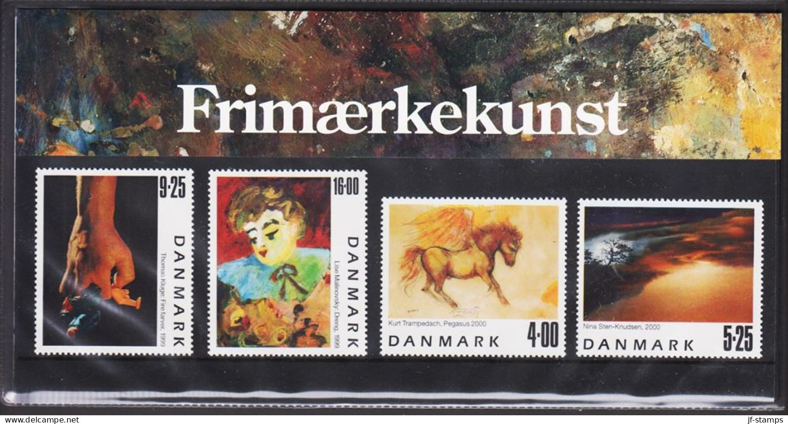 2000. DANMARK. Frimærkekunst (art) 2 Different Complete Set In Official Folder (SM 32)... (Michel 1219-1220+) - JF544455 - Ongebruikt