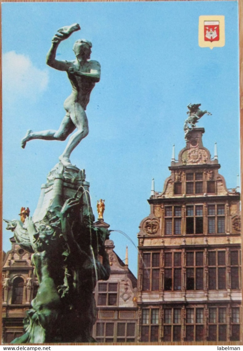 BELGIUM BELGIQUE ANTWERPEN ANVERS BRABO STATUE GRAND PLACE POSTCARD CARTE POSTALE ANSICHTSKARTE CARTOLINA POSTKARTE CARD - Antwerpen