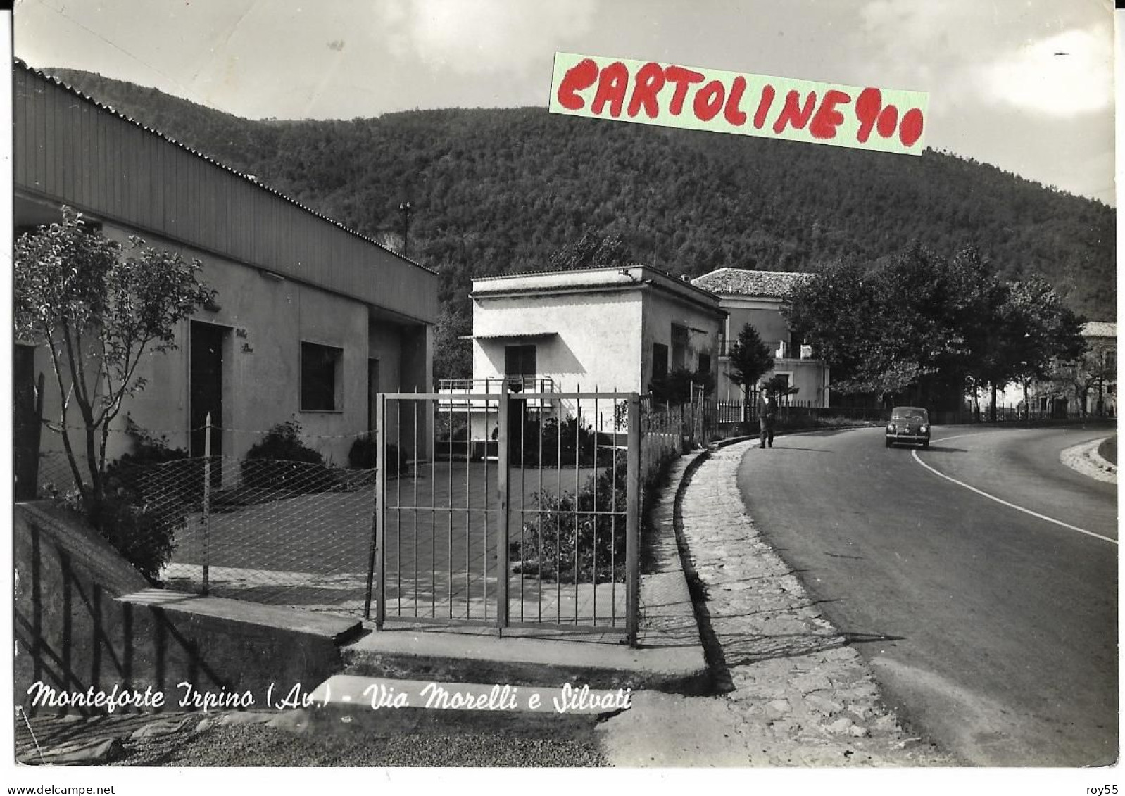 Campania-avellino-monteforte Irpino Via Moretti E Silvati Veduta Panoramica Via Fine Anni 50 - Otros & Sin Clasificación