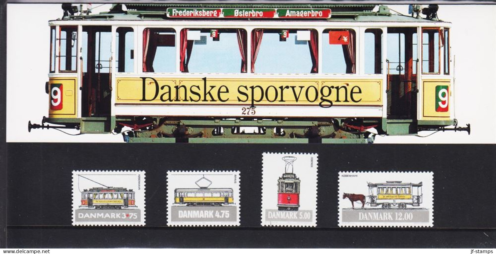 1994. DANMARK. Danske Sporvogne Complete Set In Official Folder (SM15) Never Hinged. (Michel 1080-1083) - JF544463 - Ungebraucht