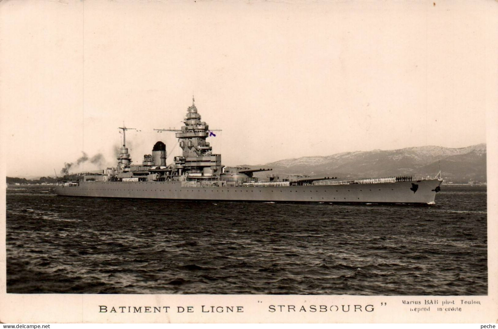 N°1033 W -cpa Bâtiment De Ligne "Strasbourg" - Warships