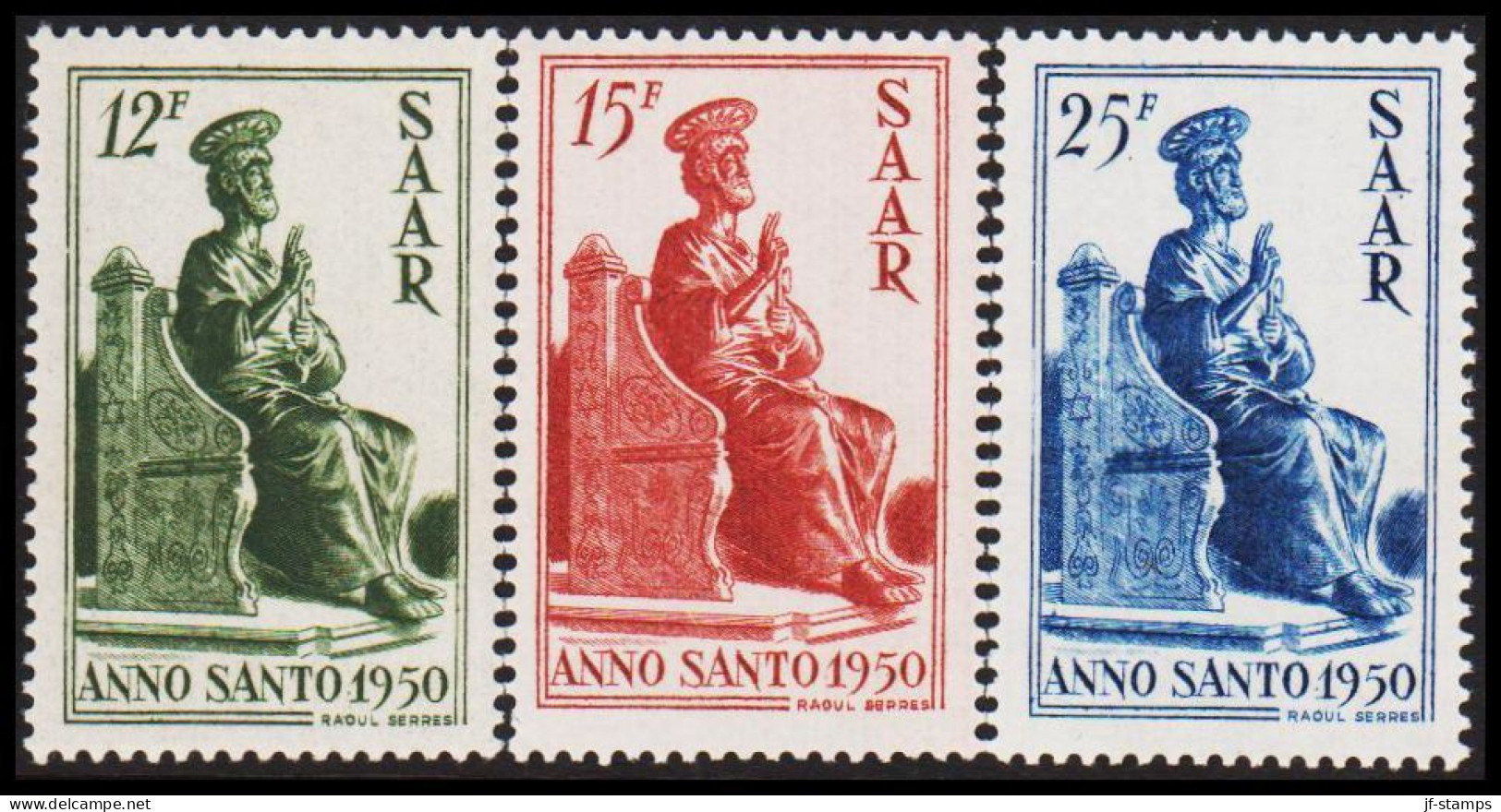 1950. Saar. Heiliges Jahr ANNO SANTO Complete Set Never Hinged. (MICHEL 293-395) - JF544470 - Nuevos