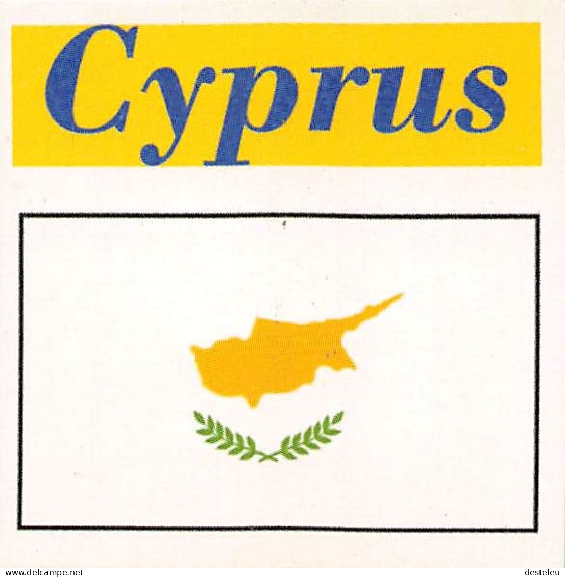 Flag Chromo -  Cyprus - 5 X 5 Cm - Other & Unclassified