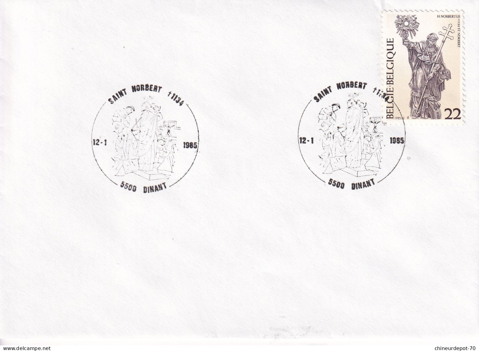 Saint Norbert 1985  Dinant - Enveloppes