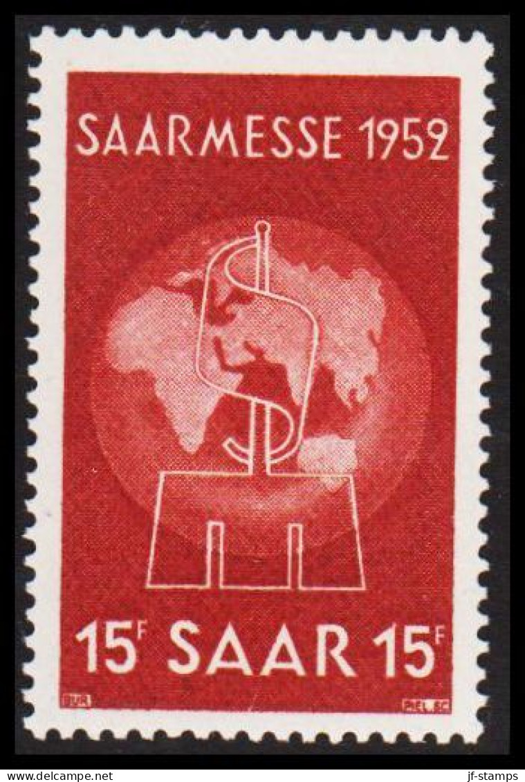 1952. SAAR. SAAR MESSE.  15 Fr. Never Hinged. (Michel 317) - JF544474 - Neufs