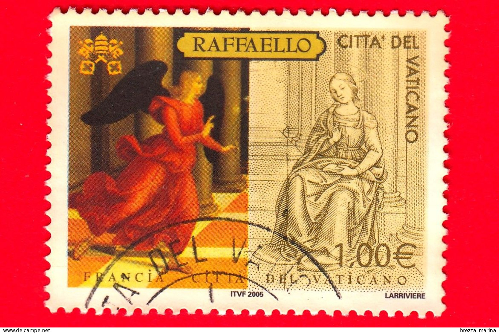 VATICANO - Usato - 2005 - Grandi Musei Del Mondo - Museo Del Louvre - Raffaello - Annunciazione - 1.00 - Used Stamps