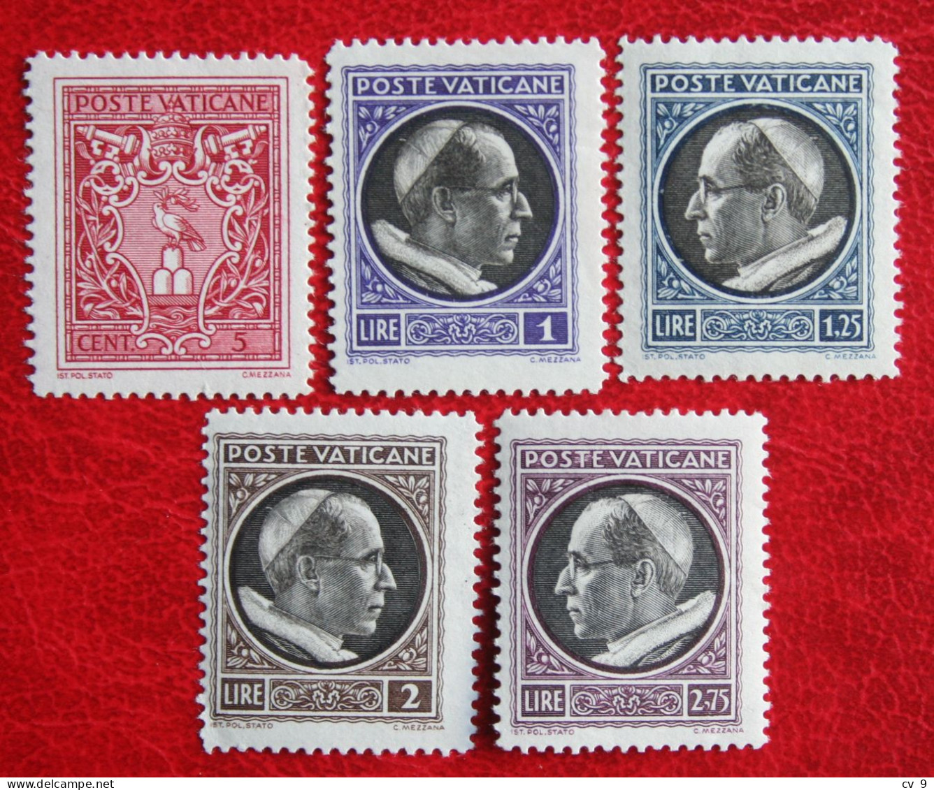 Paus Pius XII Pope 1940 Mi 84-88 Yv 90-94 POSTFRIS MNH ** VATICANO VATICAN VATICAAN - Unused Stamps