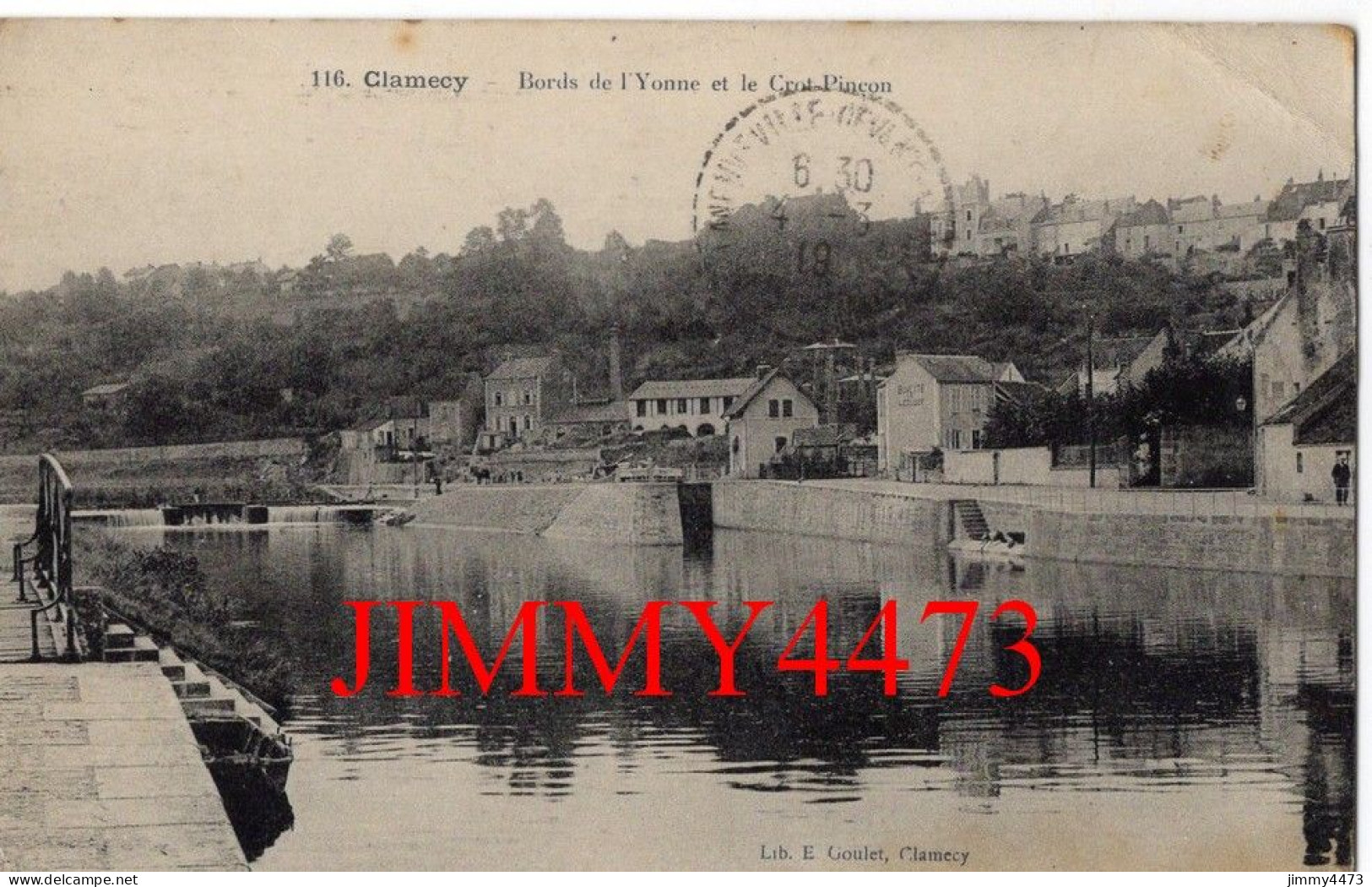 CPA - CLAMECY En 1919 - Bords De L'Yonne Et Le Crot-Pinçon - N° 116 - Edit. Lib. E. Goulet à Clamecy - Clamecy