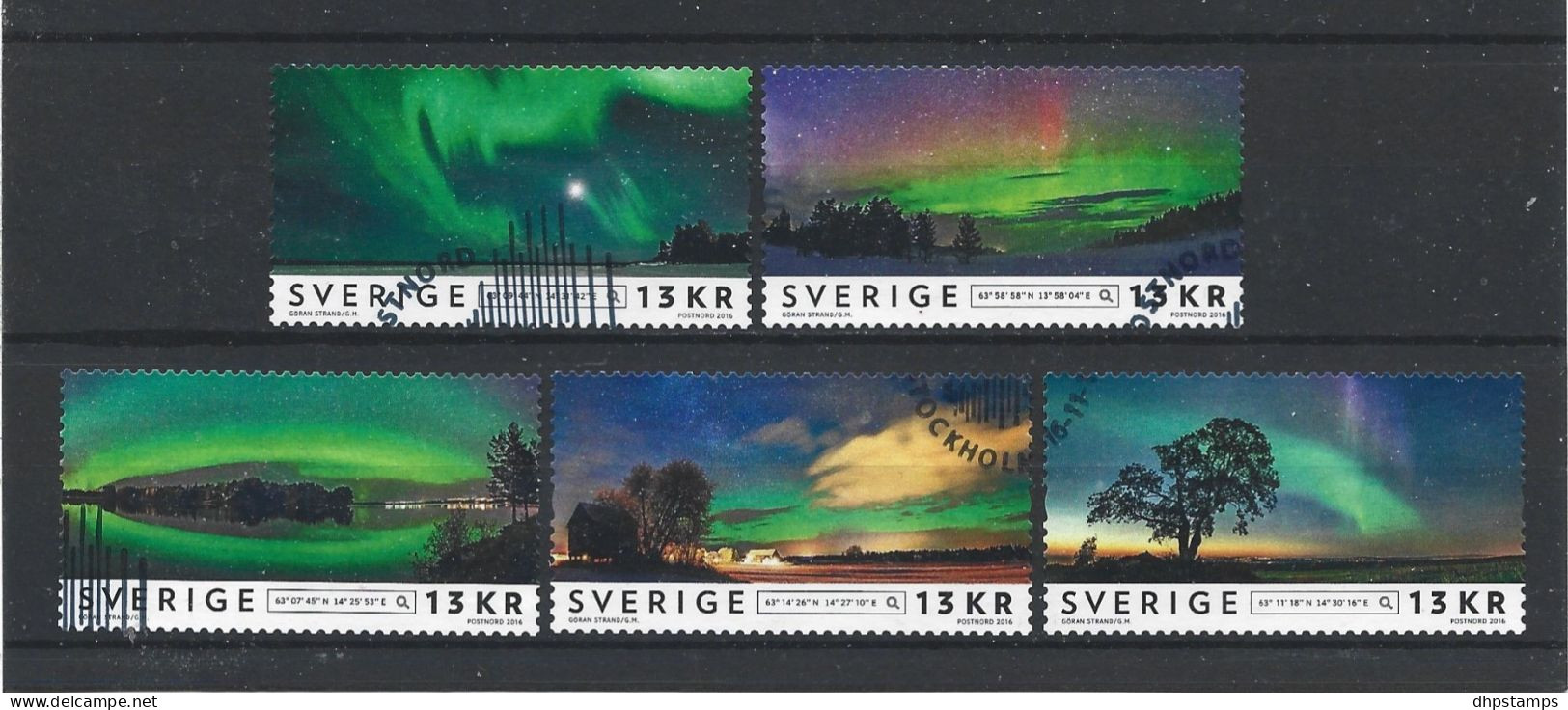 Sweden 2016 Northern Lights Y.T. 3119/3123 (0) - Gebruikt